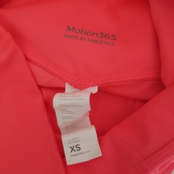 Fabletics Trinity Compression High Waisted 3-Pocket Leggings Atomic Neon XSmall. - Picture 8 of 9